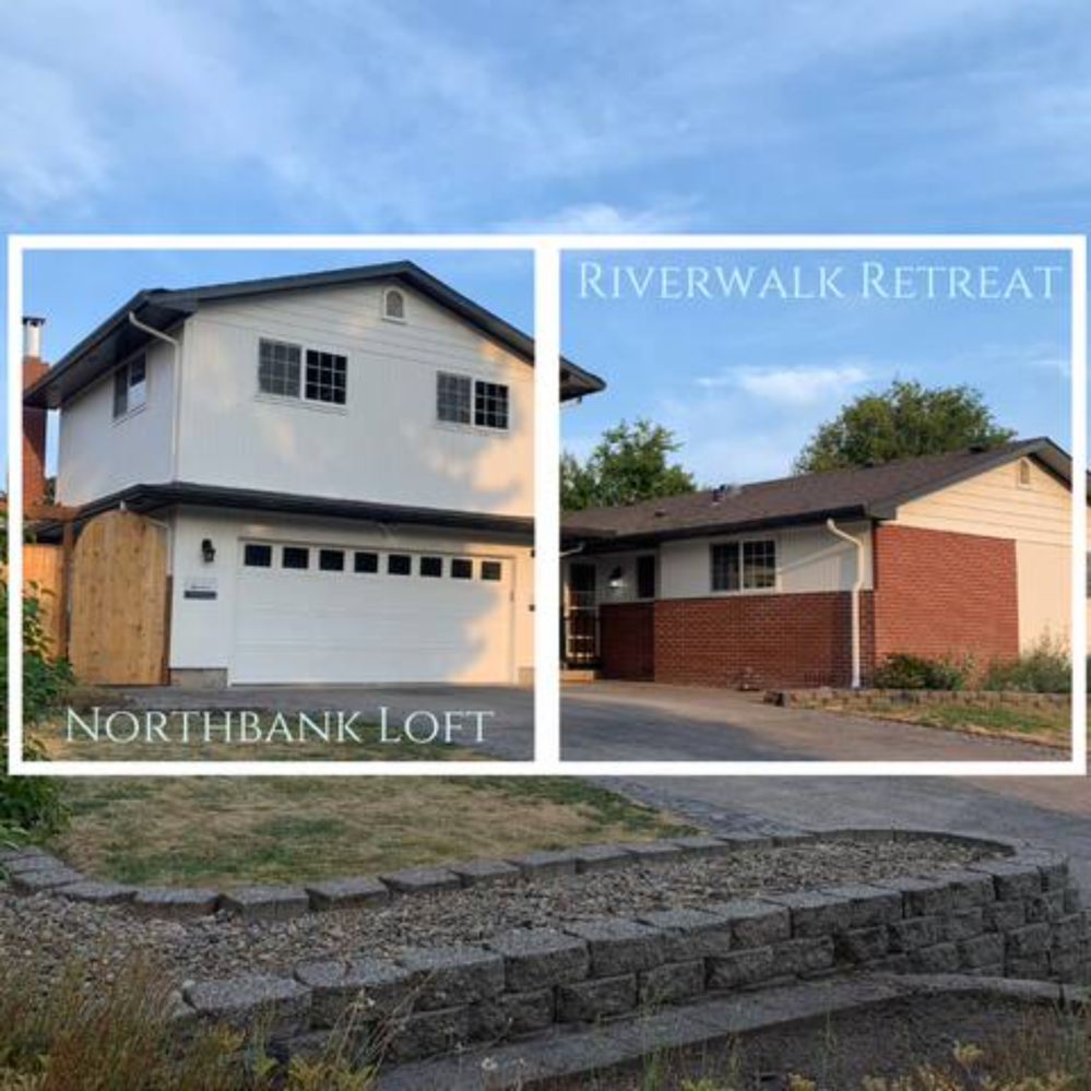 The exterior of the Northbank Loft and Riverwalk Retreat. A home split into two listings.