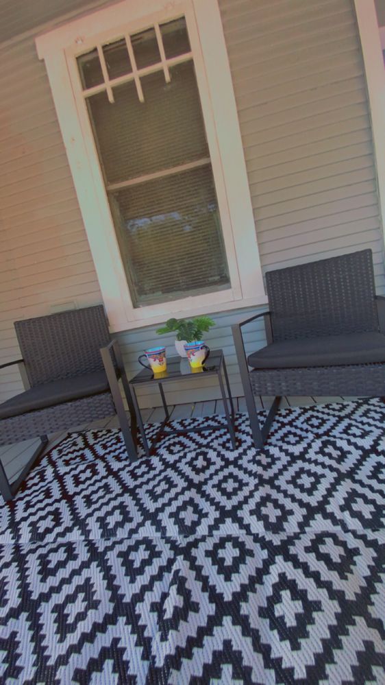 Porch sitting area for early morning coffee