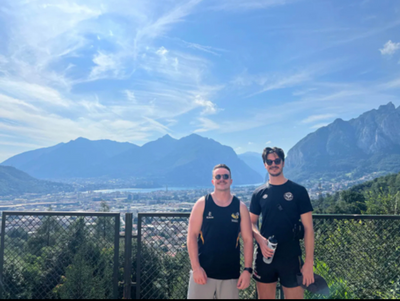 The first photo is from Tom with one of his friends who joined him in Lecco at the panoramic point above my house