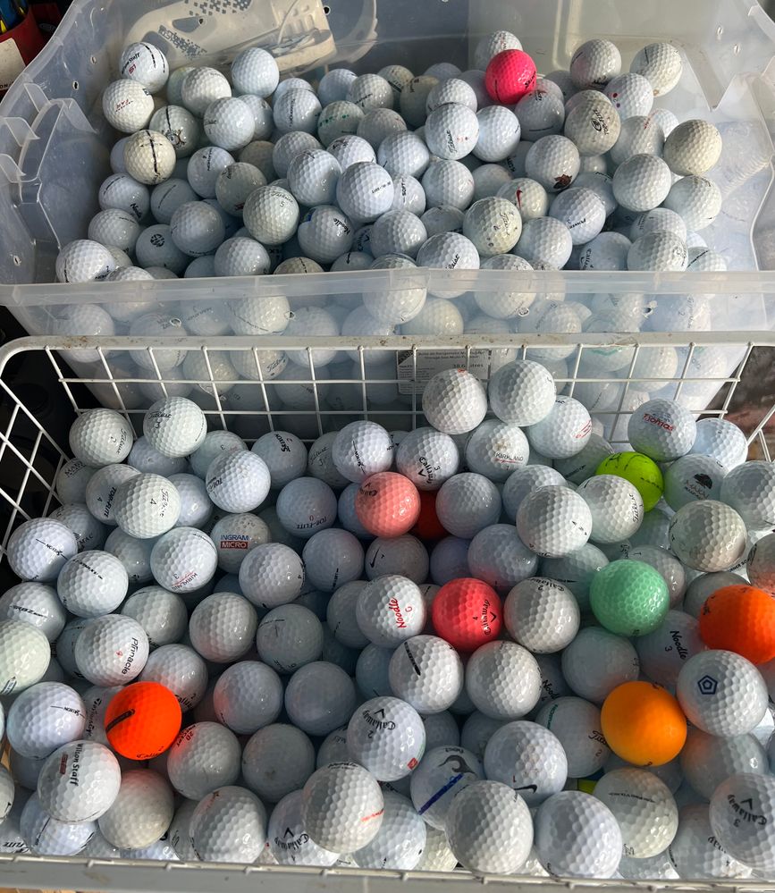 Pick your own balls.. keeps the life of the Golf ball going beyond its resting place in the woods