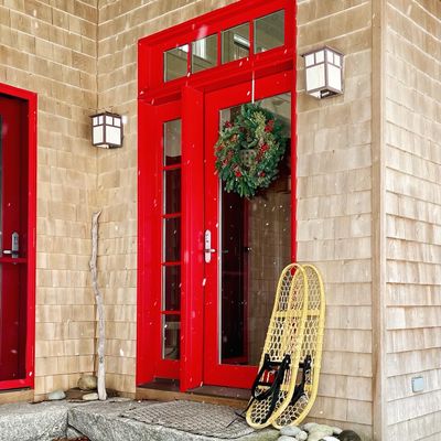 For the holidays, I hung a wreath, got out the snowshoes...