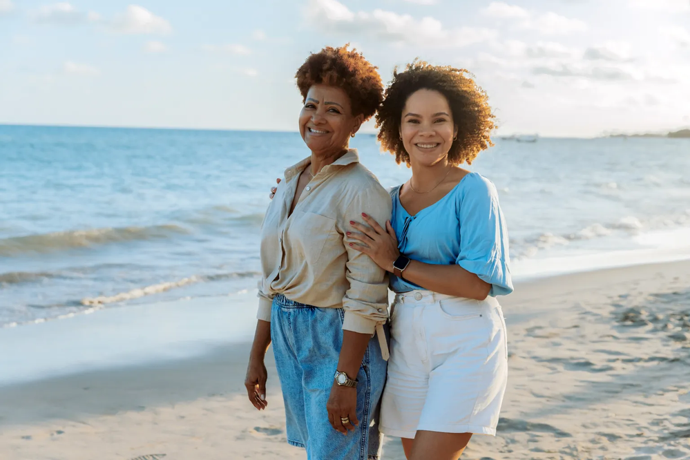 Me (on the right) with my mother Carmem