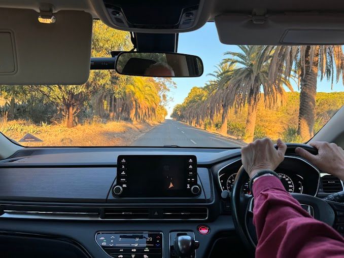 Me driving on my Airbnb Experience. Sunset in the Barossa Valley