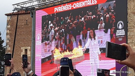 Lighting of the final bonfire in Perpignan