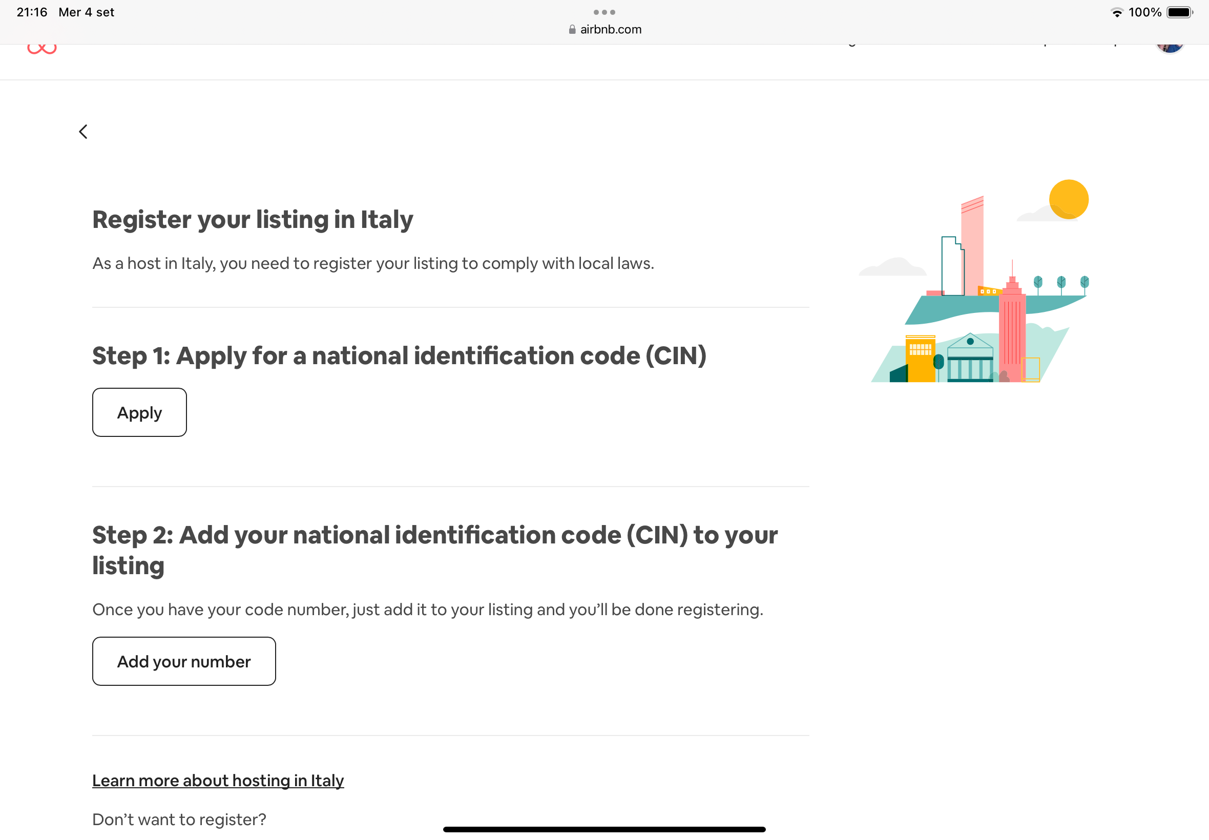 Solved: Italy CIN Registration - Airbnb Community