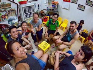 Nienke and I joined Airbnb food tour experience in Hanoi, Vietnam