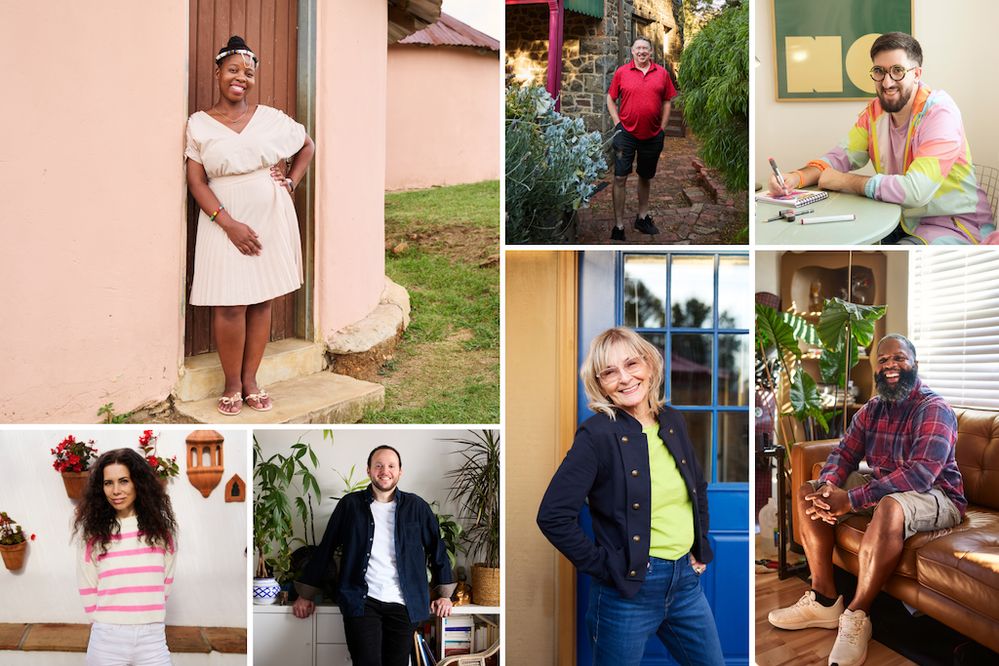 De hierboven afgebeelde leden van de Adviesraad van hosts zijn (vanaf linksboven met de klok mee): Zamani Khumalo, Geoff Gedge, Arturo Blas, Ansel Troy, Clara Reeves, Lamine Madjoubi en Elena Gallo.