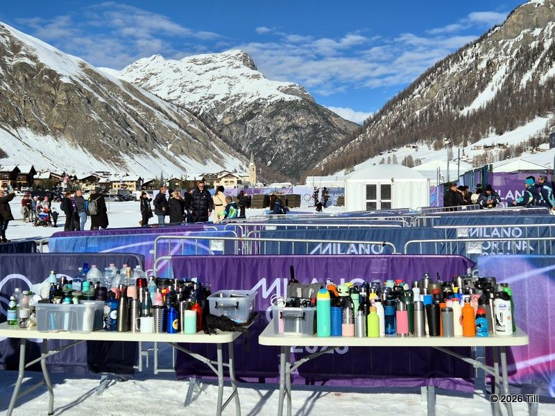 All'uscita, potevi portare di nuovo con te la tua borraccia (termos) personale.