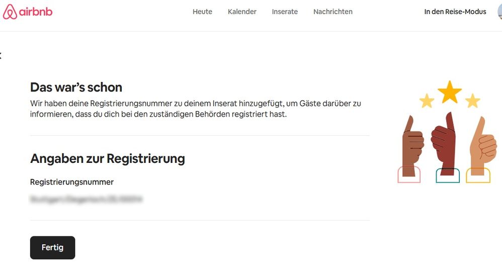 Eintrag im Inserat