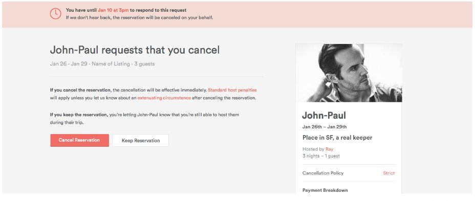 Solved: Guest Requesting Cancellation - Airbnb Community