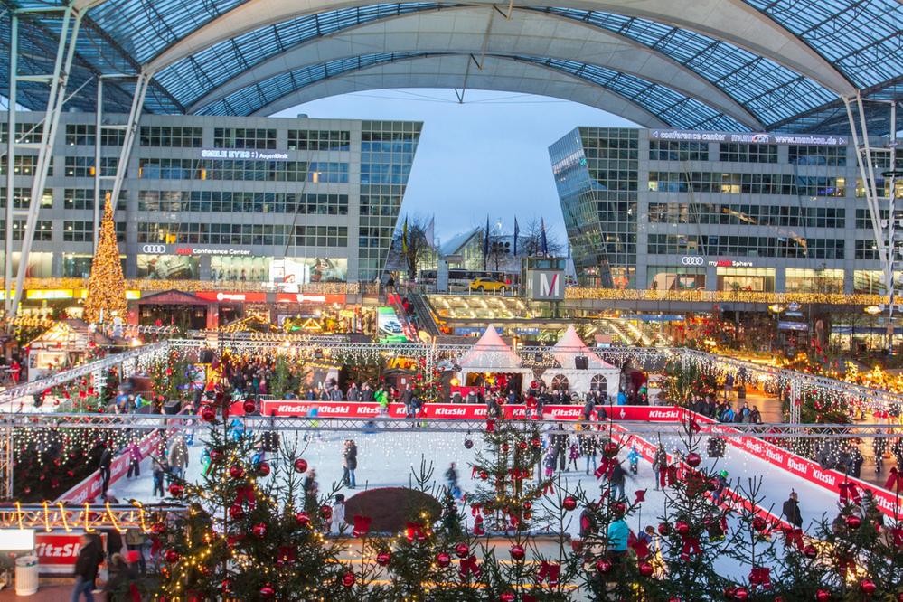 Weihnachtsmarkt Flughafen Muenchen 2017