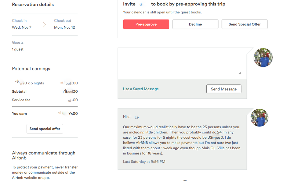 AirBNB Message page.PNG