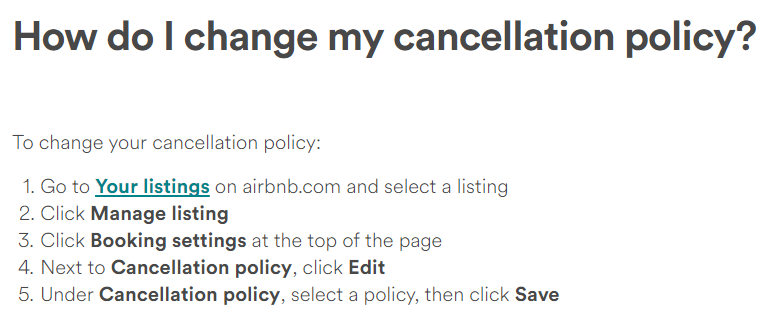 How can I change cancellation policies?