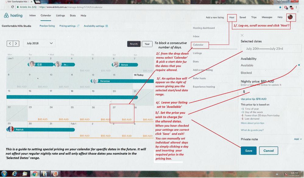 How to set special pricing to calendar dates screenshot guide.jpg