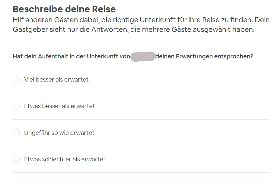Bewertungsprozess als Gast Ist das neu? Airbnb Community