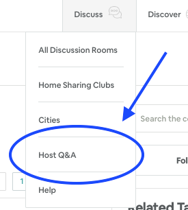 Host Q&A board on CC header