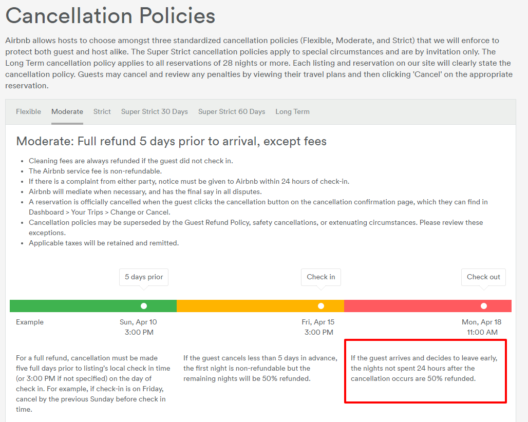 Refunding a guest after they cancel the reservatio - Airbnb Pertaining To 24 hour cancellation policy template