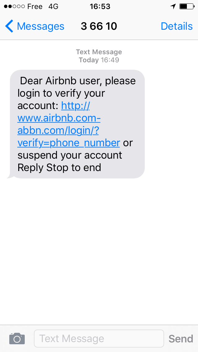 Contact d Airbnb  par SMS pour v rifier son compte  