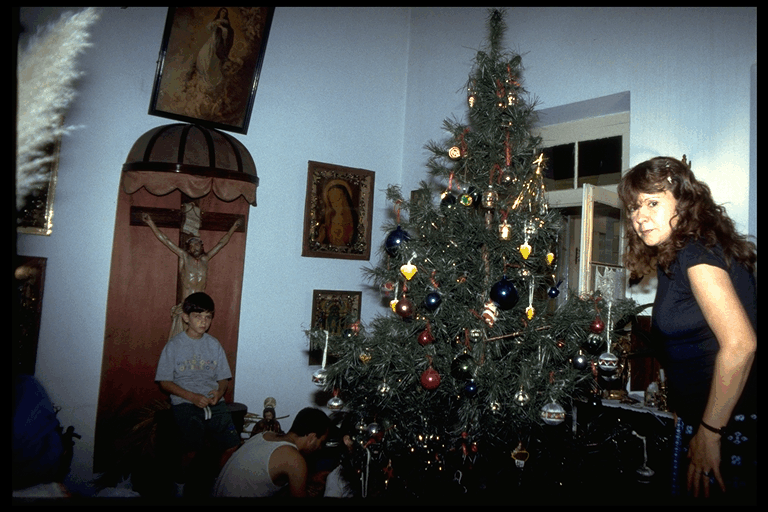 Der W-Baum wird in der Hauskapelle aufgestellt