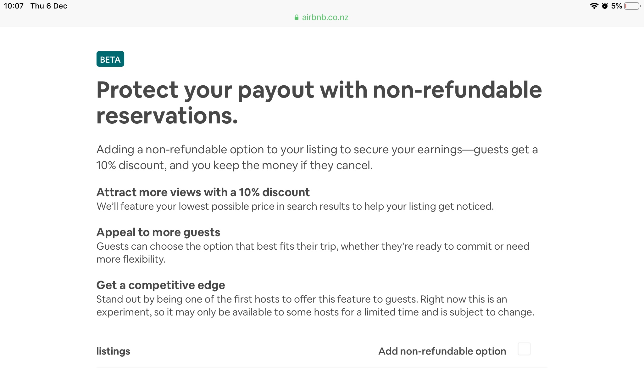 Beta Make guest stays non refundable for 10 disc... Page 3 Airbnb Community