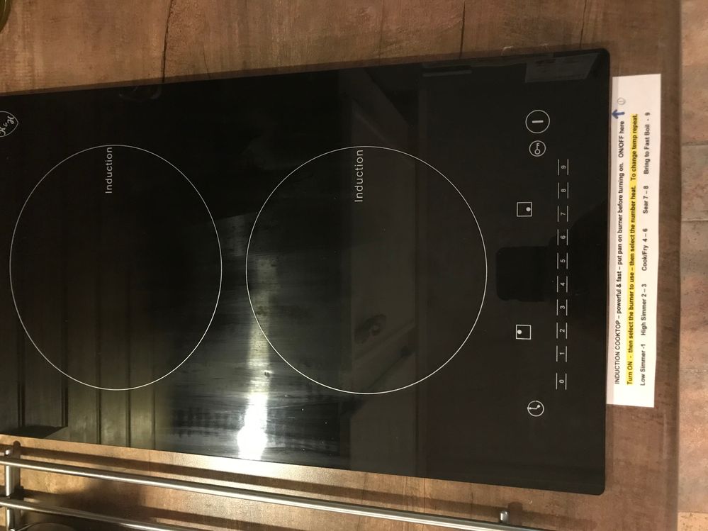 Induction cooktop - with instructions attached