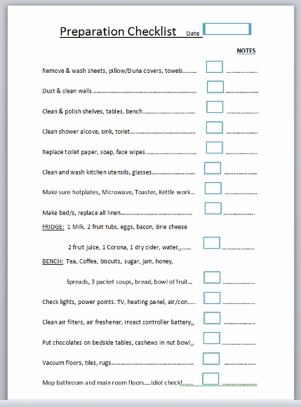 apartment turnover checklist