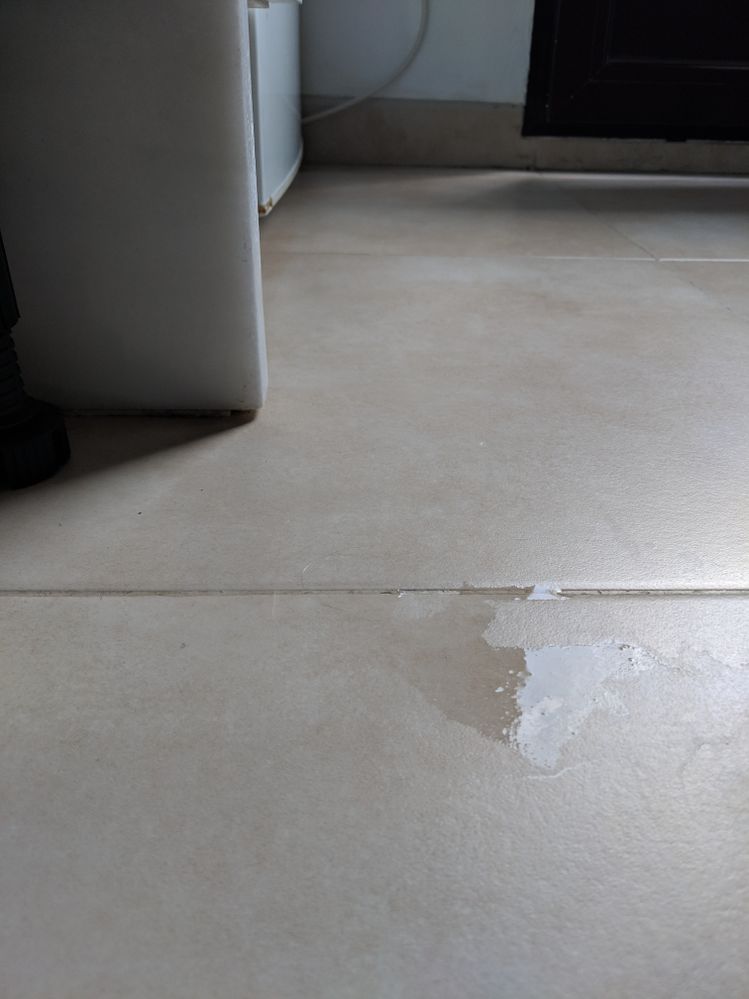 Water leaking onto floor...