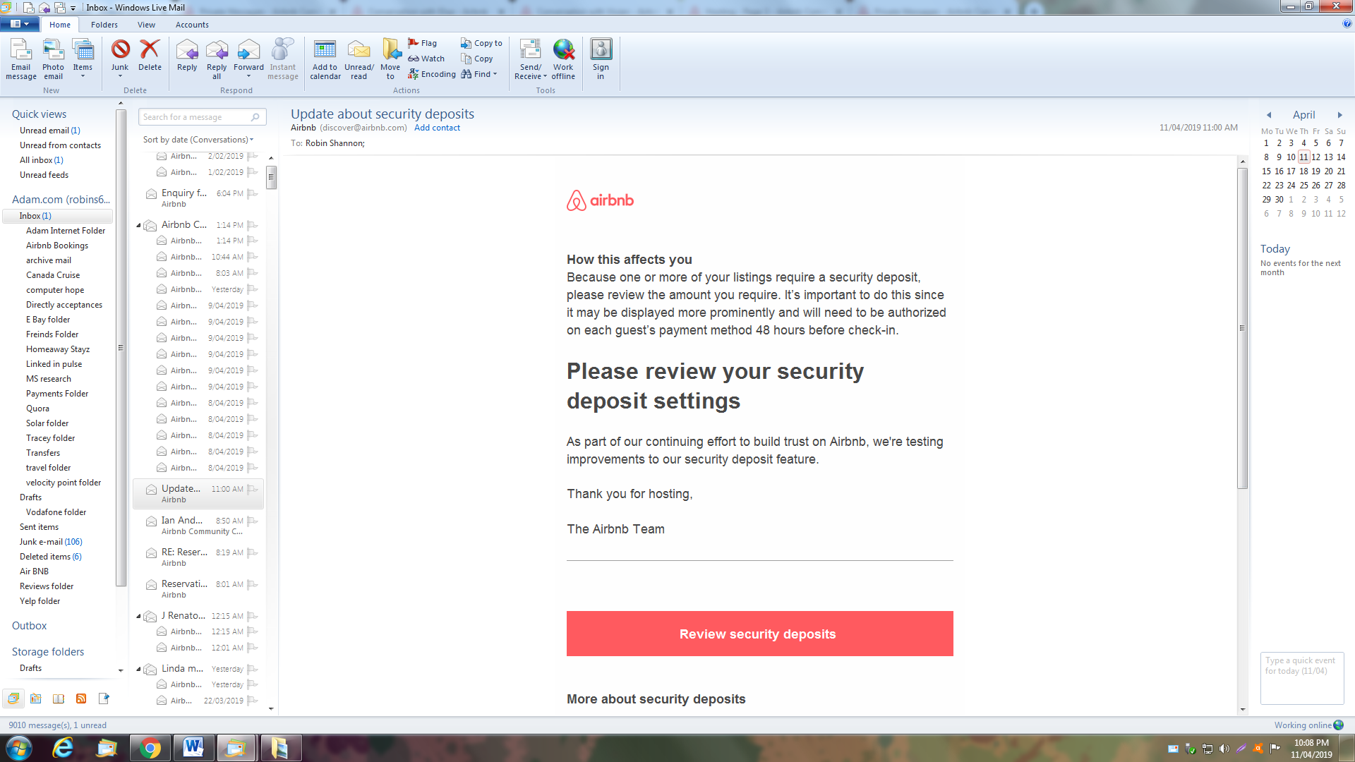 Security deposit Airbnb Community