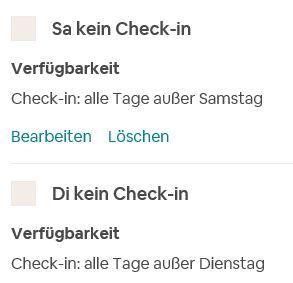 7 Regelsätze, einen für jeden Tag