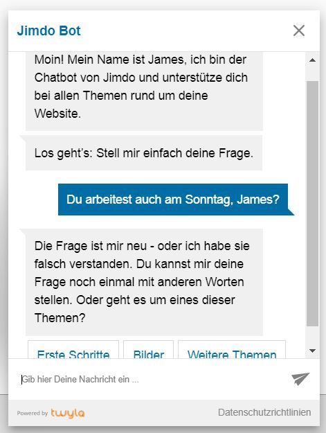 Jimdo Chatbot