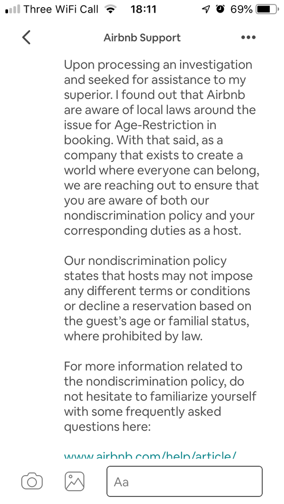 More or less insinuating that not accepting children is “discriminatory” and “ageist”.