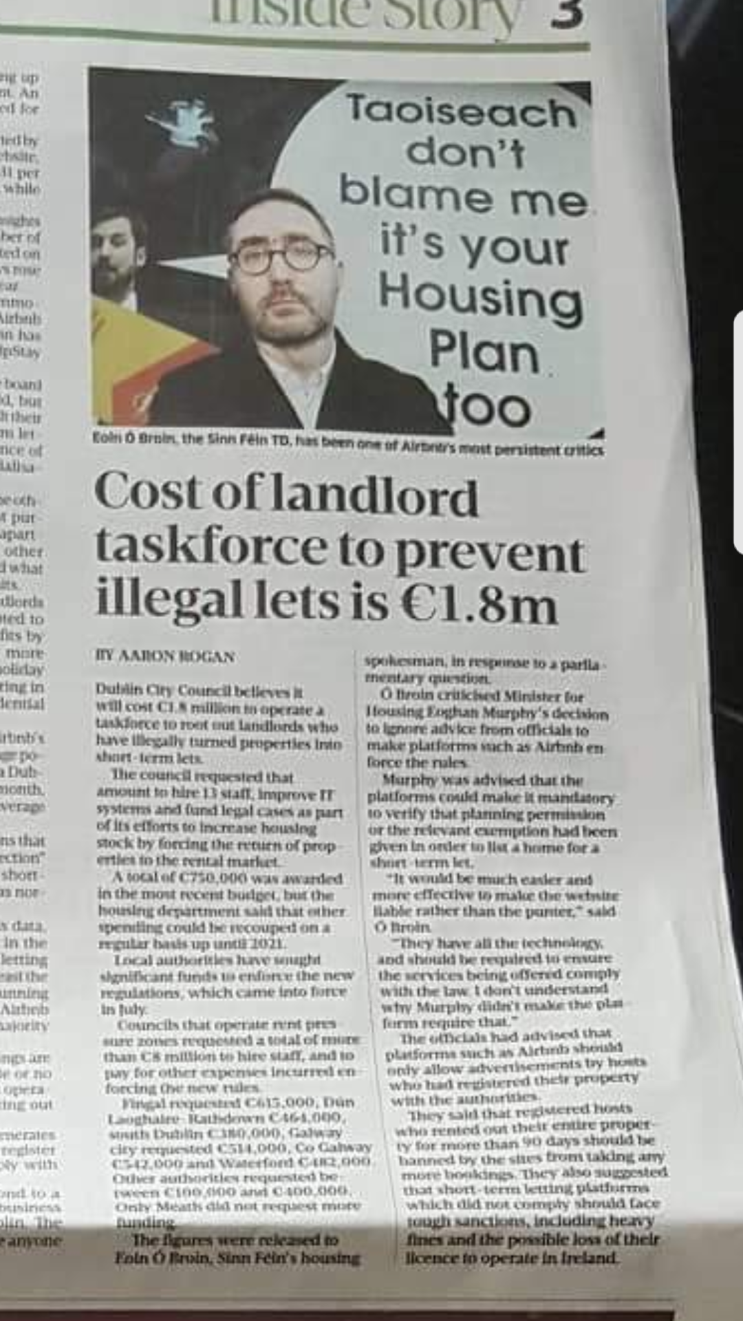 Dublin, Ireland New laws due to be introduced in J... Page 2 Airbnb