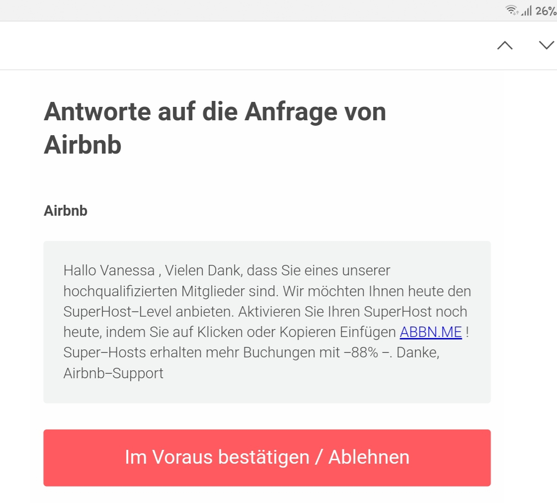 Komische Nachricht Von Airbnb - Airbnb Community