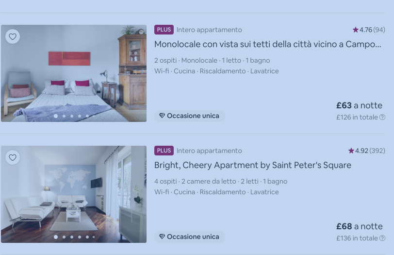 PLUS E Visualizzazioni, Ridateci Spazio. - Airbnb Community