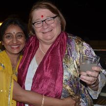 Dr. Smita Kulshreshtha with celebrity chf Rosemarry Shragger who runs a very popular cookery school in London enjoying some fun filled moments together.