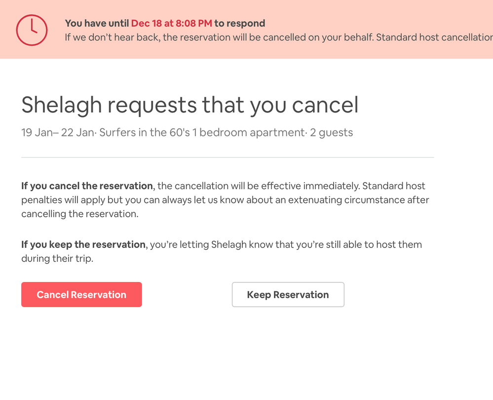 Now Guests Can Ask Host's To Cancel??? - Airbnb Community