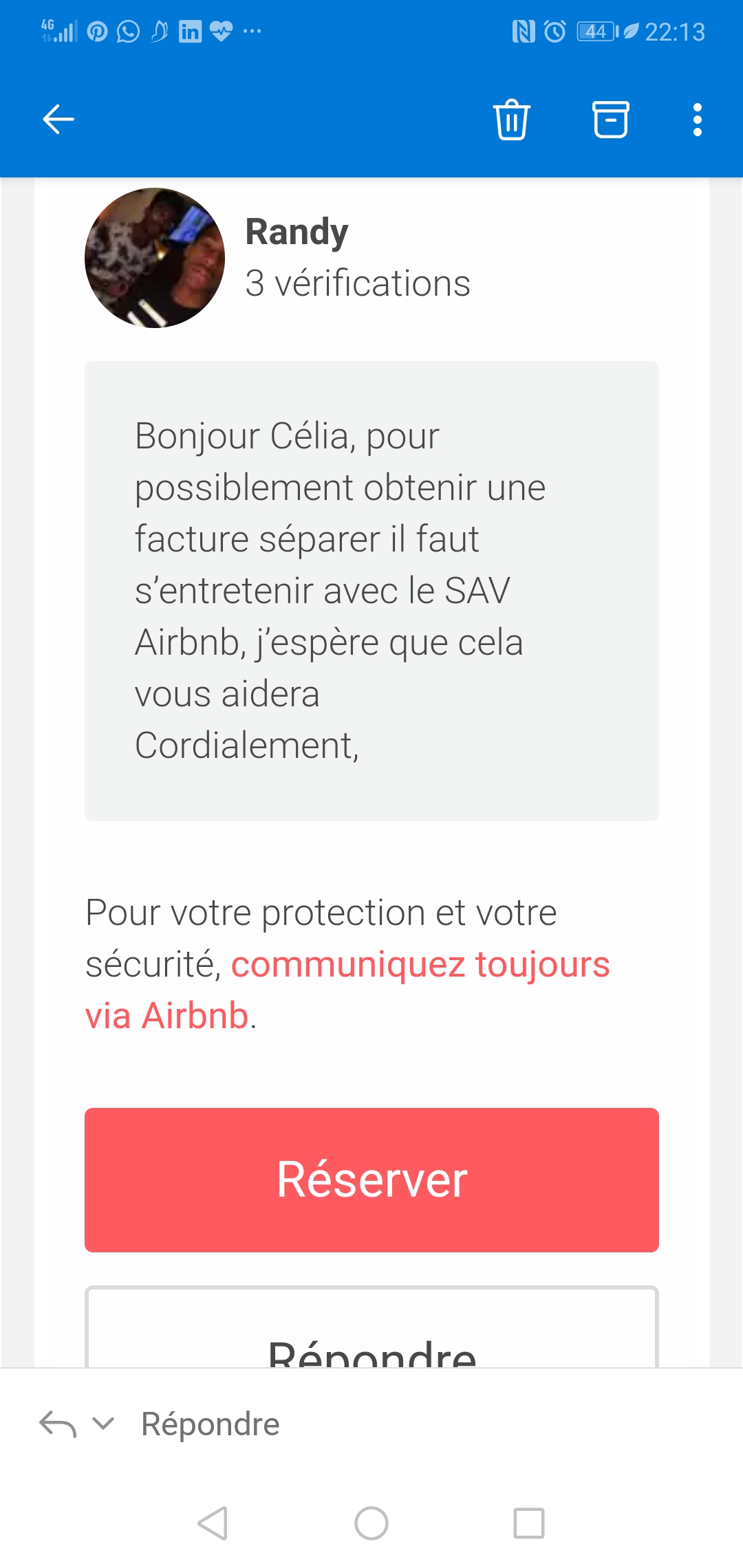 Facture Airbnb Community