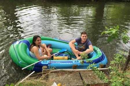 Fluss Dorfen in Schwaig bei Oberding