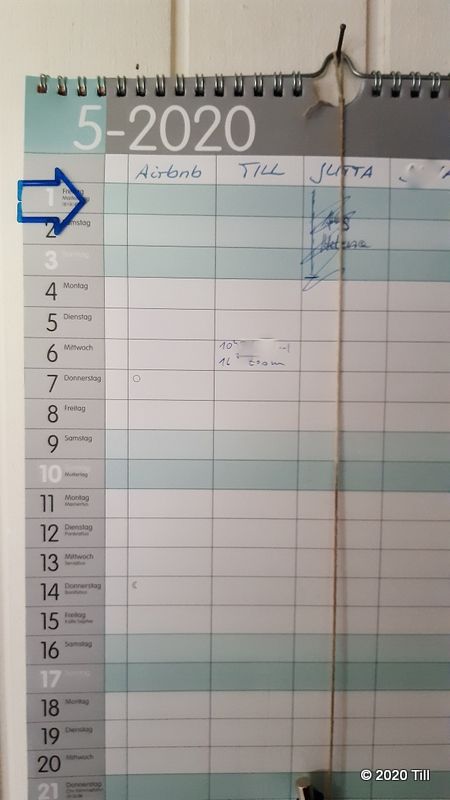 leerer Kalender