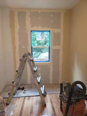 Prep'd interior wall with window