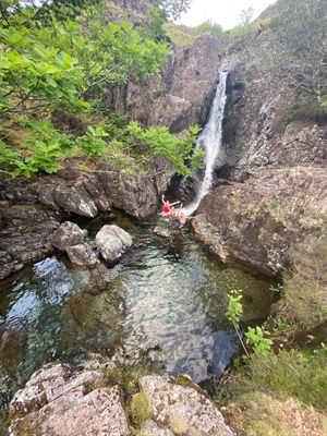 Esk Waterfall, Wild swimming