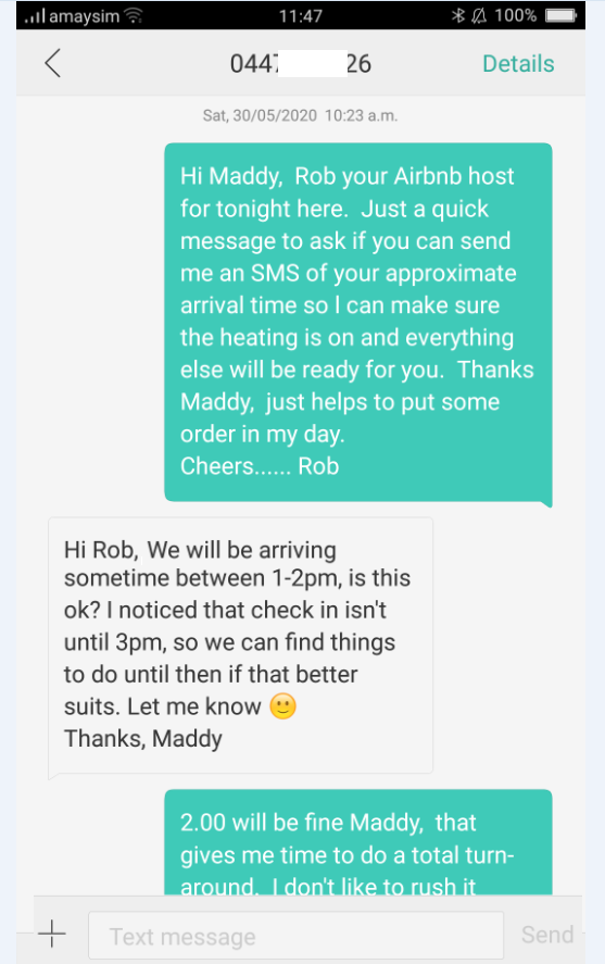 Guests who text instead of using Airbnb  messaging Airbnb  