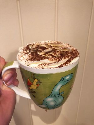 A cup of hot chocolate