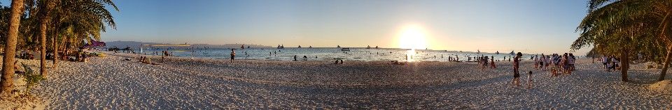 panorama mode photo - Boracay's White Beach