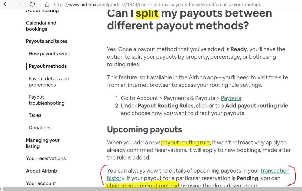 Not clear. Is this upcoming payout text specific for payout routing users ?