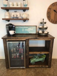 How To Create A Practical Airbnb Coffee Bar Guests Love  Coffee bar home, Coffee  bars in kitchen, Coffee bar design