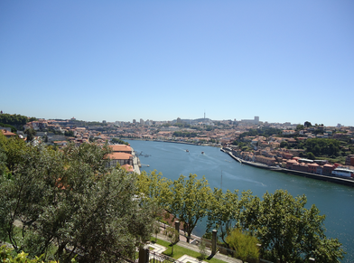 Vue sur le Douro depuis le Jardin du Palais de Cristal