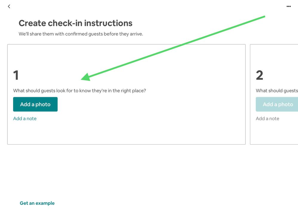 Create check in instruction , add photo and notes