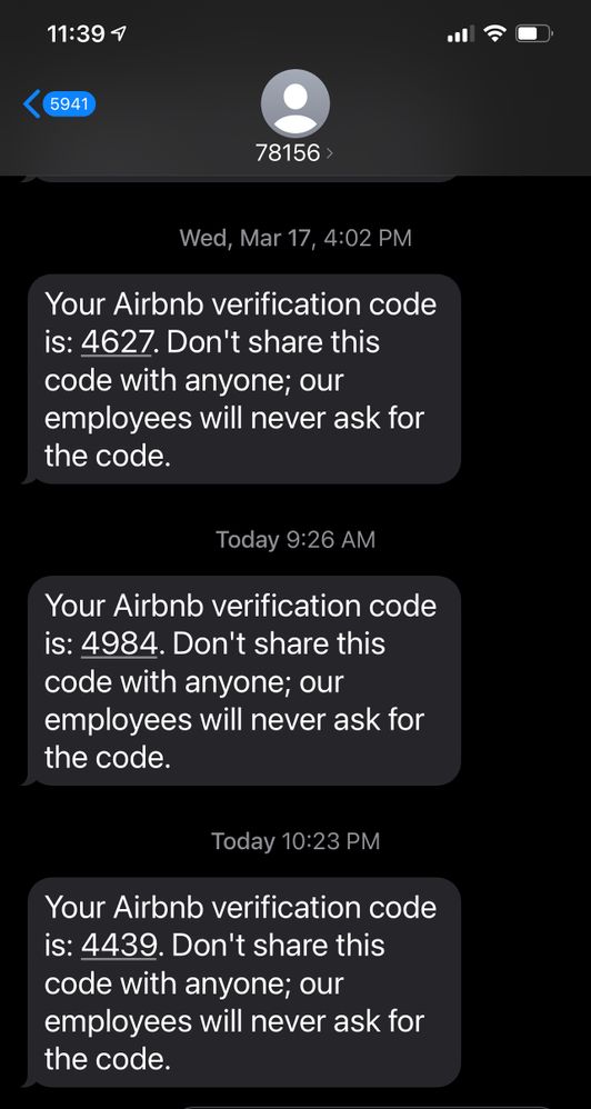 The last two codes were "legitimate" I guess,--but I'm not the one who signed out of my account on all devices!