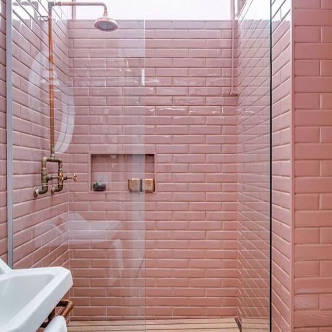 The pink bathroom